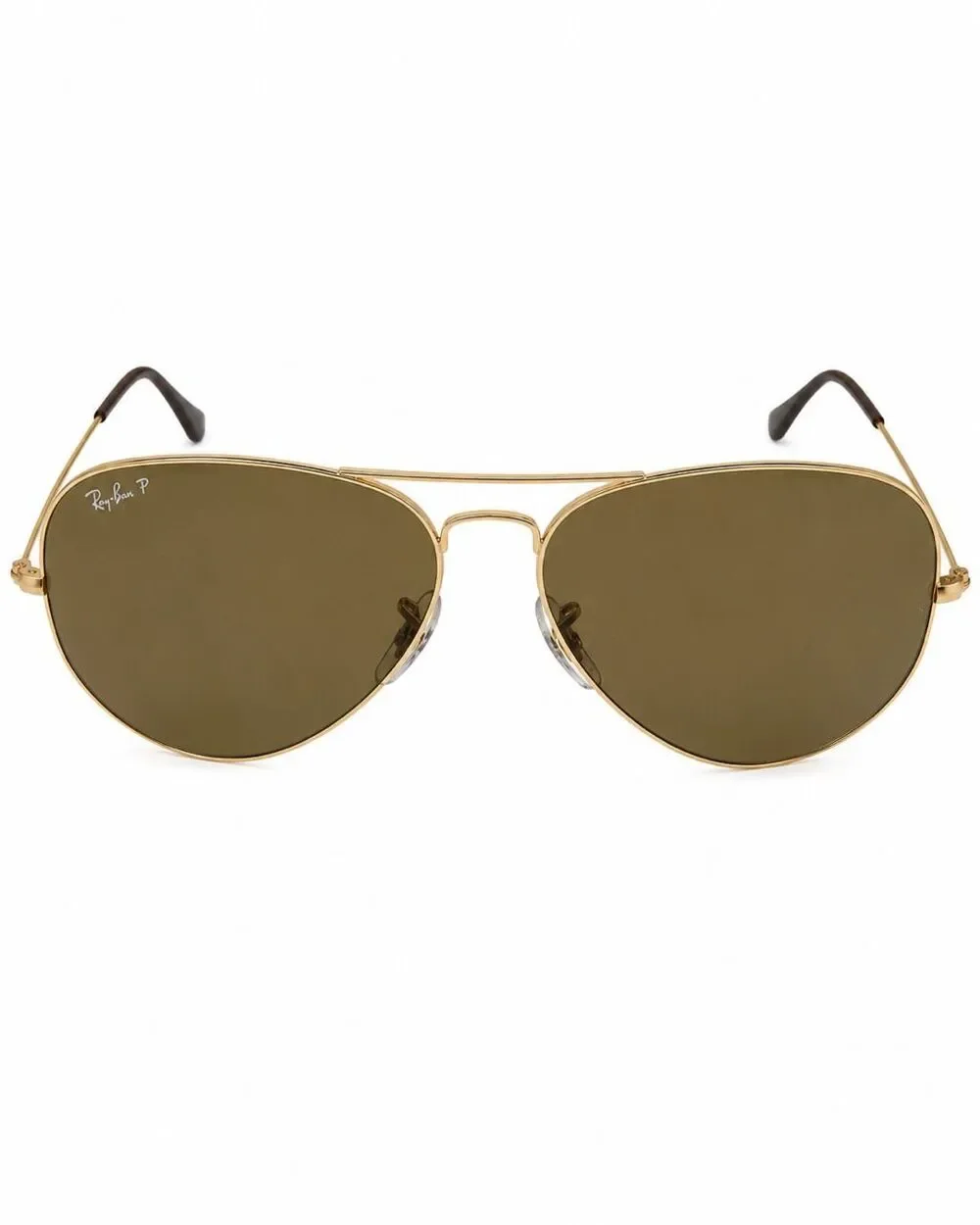 Ray-Ban Aviator Gold Tone Brown Lens Polarized Sunglasses